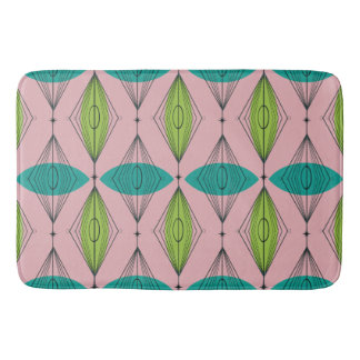 Atomic Pink Ogee & Starbursts Bath Mat