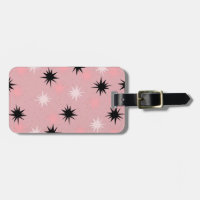 Atomic Pink Starbursts Luggage Tag