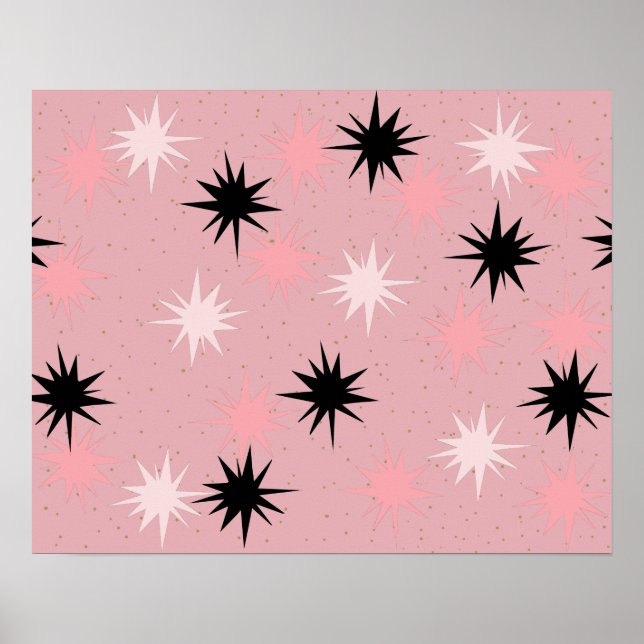 Atomic Pink Starbursts Poster (Front)