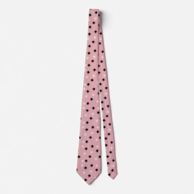Atomic Pink Starbursts Tie (Front)