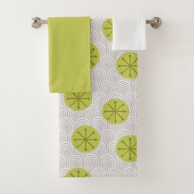 Atomic Pinwheels  Bath Towel Set (Insitu)