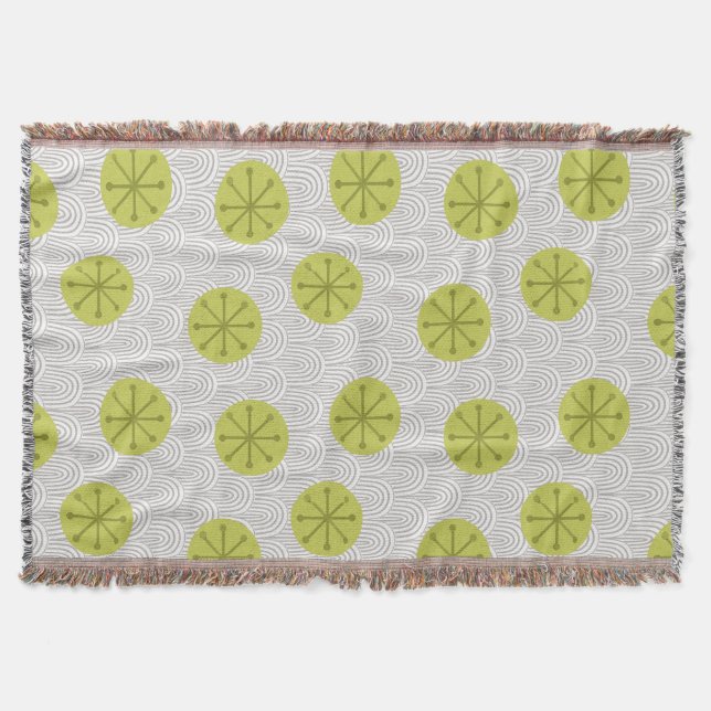Atomic Pinwheels Throw Blanket (Front)