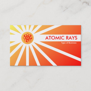 Atomic Rays - Red and Yellow Shaded Business Card