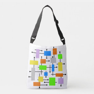 Atomic Rectangles Crossbody Bag