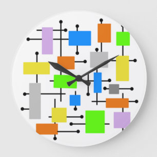 Atomic Rectangles Large Clock