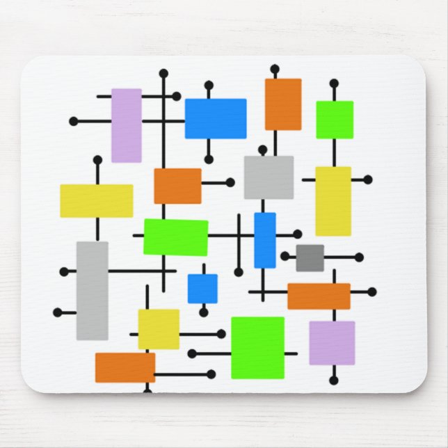 Atomic Rectangles Mouse Pad (Front)