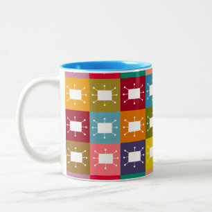 Atomic Rectangles Two-Tone Coffee Mug