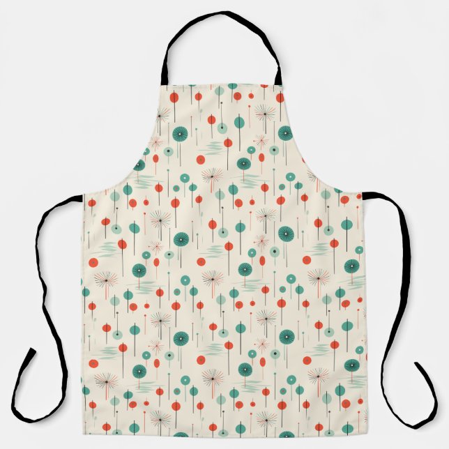 Atomic Red and Green Christmas Cook's Apron (Front)