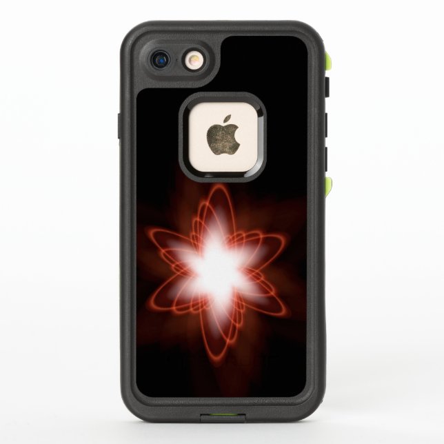 Atomic Red Swirl LifeProof iPhone Case (Back)