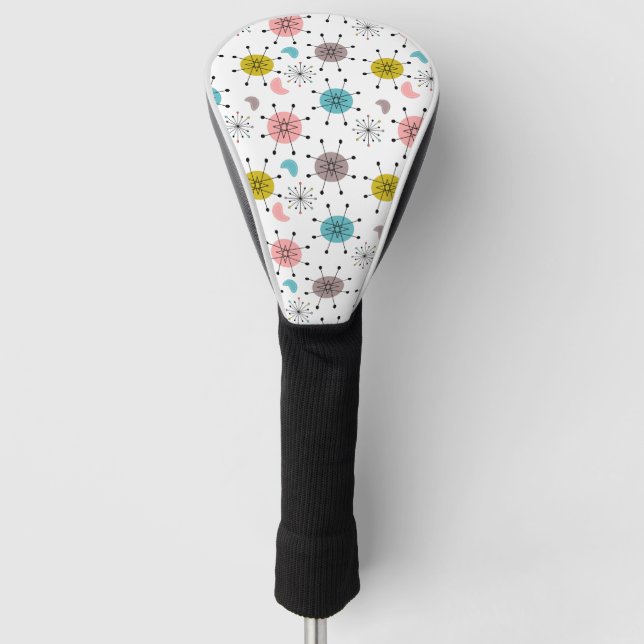 Atomic Retro Starburst Pattern Golf Head Cover (Front)