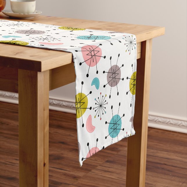 Atomic Retro Starburst Pattern Short Table Runner (In Situ)