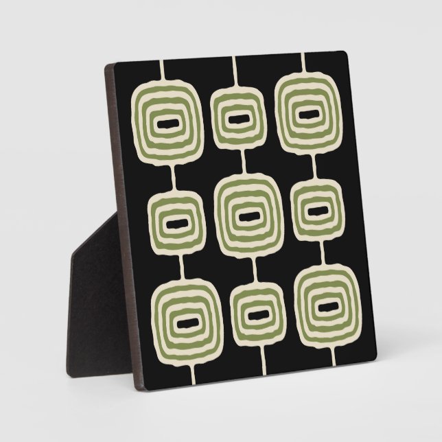 Atomic Rings Abstract Pattern Plaque (Front)