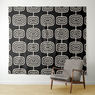 Atomic Rings Abstract Pattern Tapestry