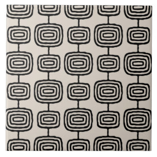 Atomic Rings Abstract Pattern Tile