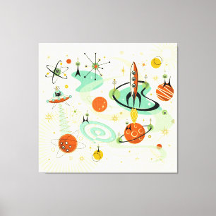 Atomic Space Cats ©studioxtine Canvas Print