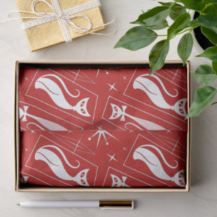 Atomic Star Cat MidCentury Modern Christmas MCM  T Tissue Paper