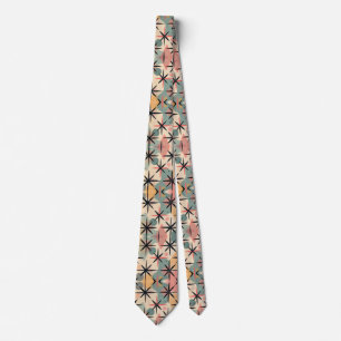 Atomic Starburst Mid Century Modern pastel  Tie