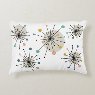 Atomic Starburst Mid Century Modern Pillow