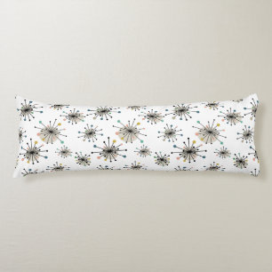 Atomic Starburst Pattern Mid-century Body Cushion