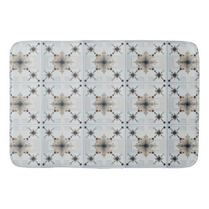 Atomic Starburst Retro Mid Century Modern Bath Mat