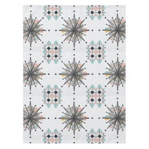 Atomic Starburst Retro Mid Century Modern Tablecloth