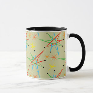 Atomic Starburst Retro Multicolored Pattern Mug