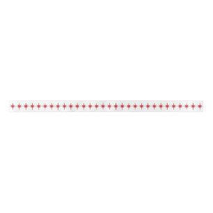 Atomic Stars Red and White Satin Ribbon