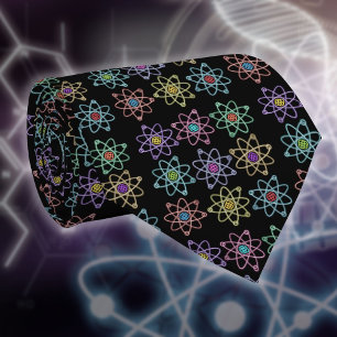 Atomic Structure Pattern Science Tie
