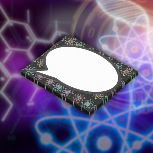 Atomic Structure Pattern Speech Bubble Science Post-it Notes