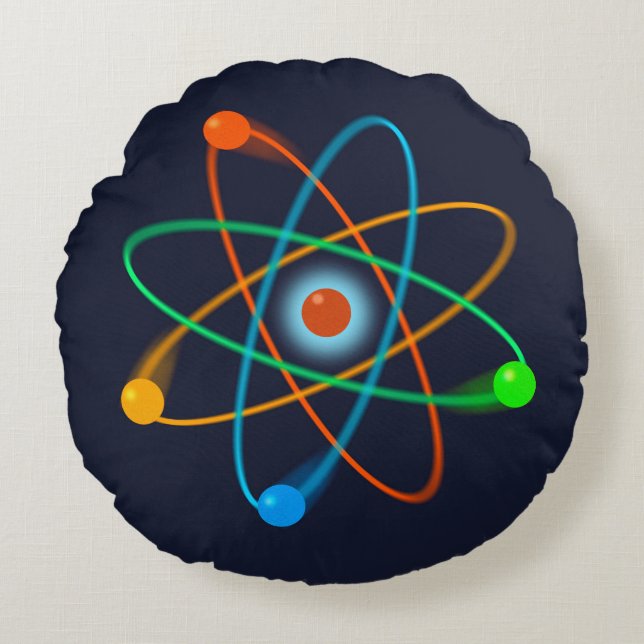 Atomic Structure Round Cushion (Front)