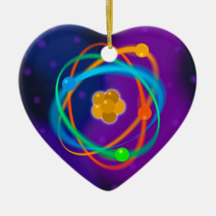 Atomic Structure Spots Ceramic Tree Decoration