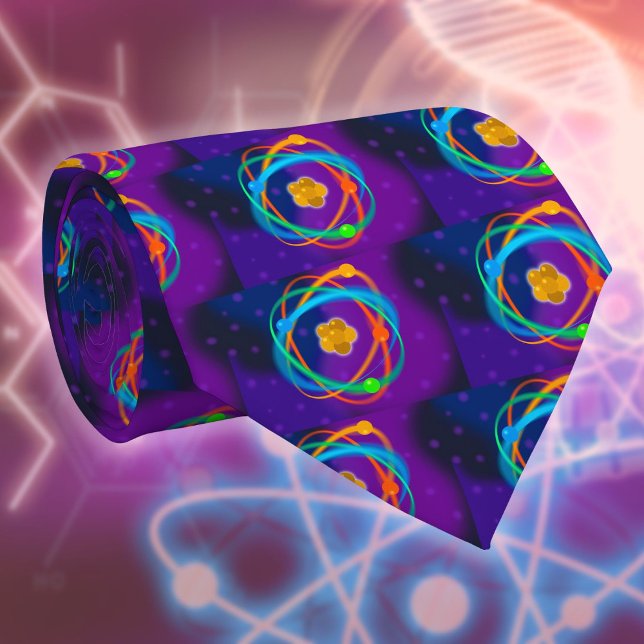 Atomic Structure Spots Science Pattern Tie (Atomic Structure Spots Science Pattern Neck Tie)