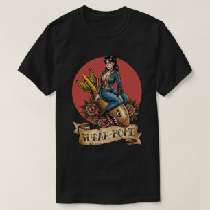 Atomic Sugar Bomb Pin-Up Traditional Tattoo T-Shirt