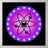 Atomic Symbol on a Pink background