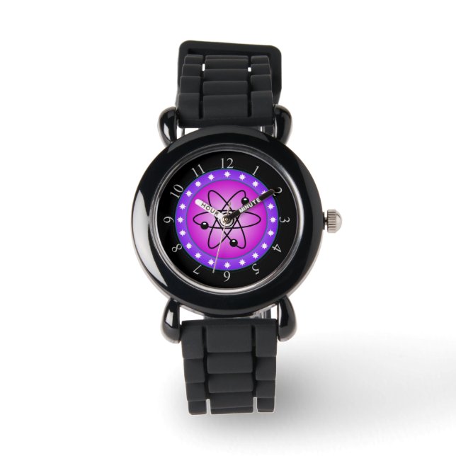 Atomic Symbol on a Pink background Watch (Front)