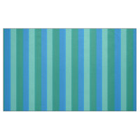 Atomic Teal and Turquoise Stripes Cotton Fabric