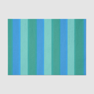 Atomic Teal & Turquoise Stripes Tissue Paper