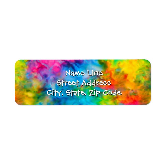 [Atomic Tie-Dye] Colourful Return Address Label (Front)