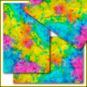 [Atomic Tie-Dye]  V2 Psychedelic Rainbow Colours Tissue Paper