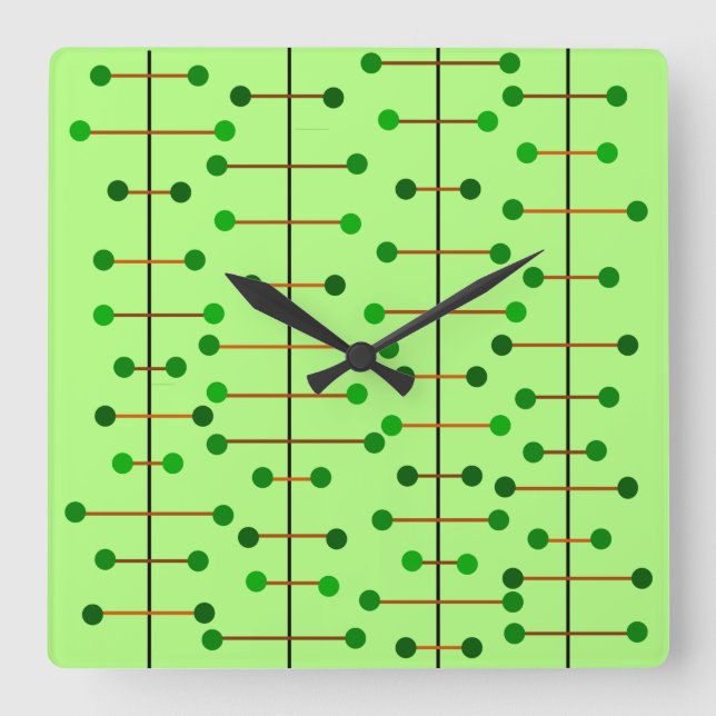 Atomic Trees  Square Wall Clock (Front)