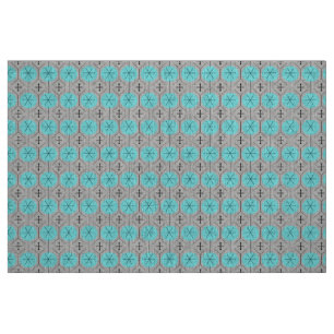 Atomic Turquoise Dots Fabric