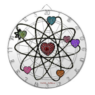 Atomic Valentine Leopard Print Hearts Dartboard