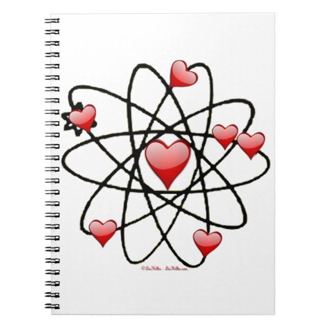 Atomic Valentine Red Hearts Notebook (Front)