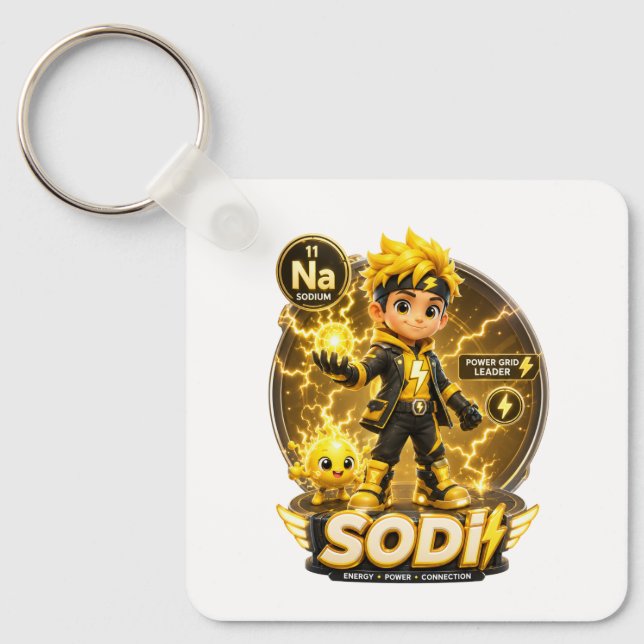 ATOMIVRA Sodium Character  Key Ring (Front)