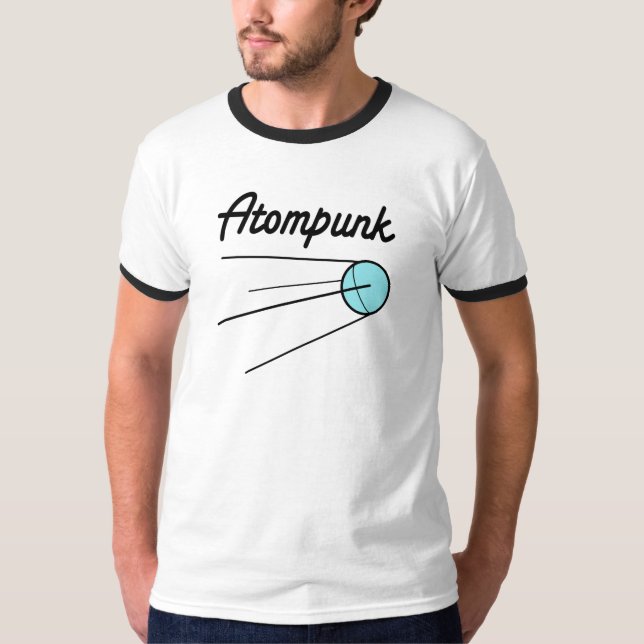 Atompunk Men Sputnik T-Shirt (Front)
