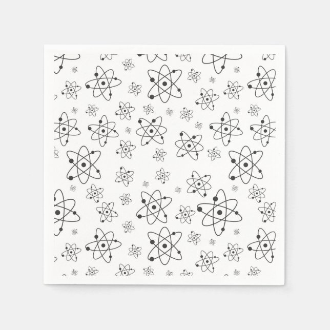 Atoms Pattern Science Chemistry Napkin (Front)