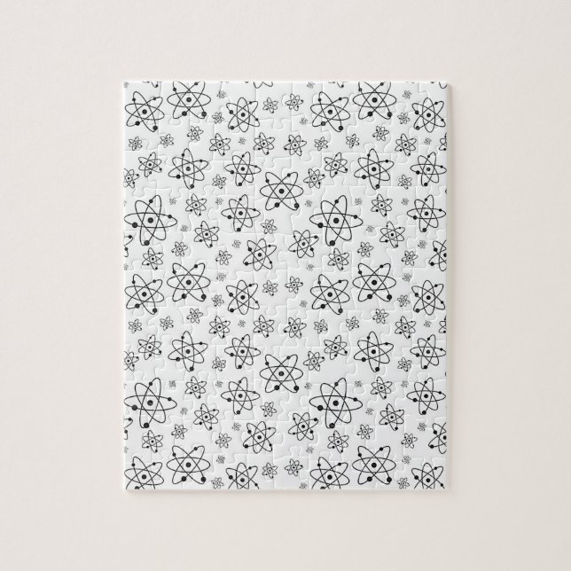 Atoms Retro Atomic Age Pattern Jigsaw Puzzle (Vertical)