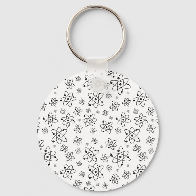 Atoms Retro Atomic Age Pattern Key Ring (Front)