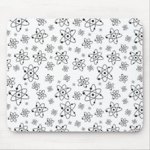 Atoms Retro Atomic Age Pattern Mouse Pad