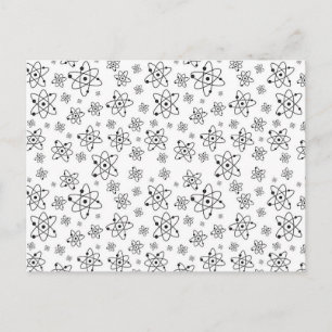 Atoms Retro Atomic Age Pattern Postcard